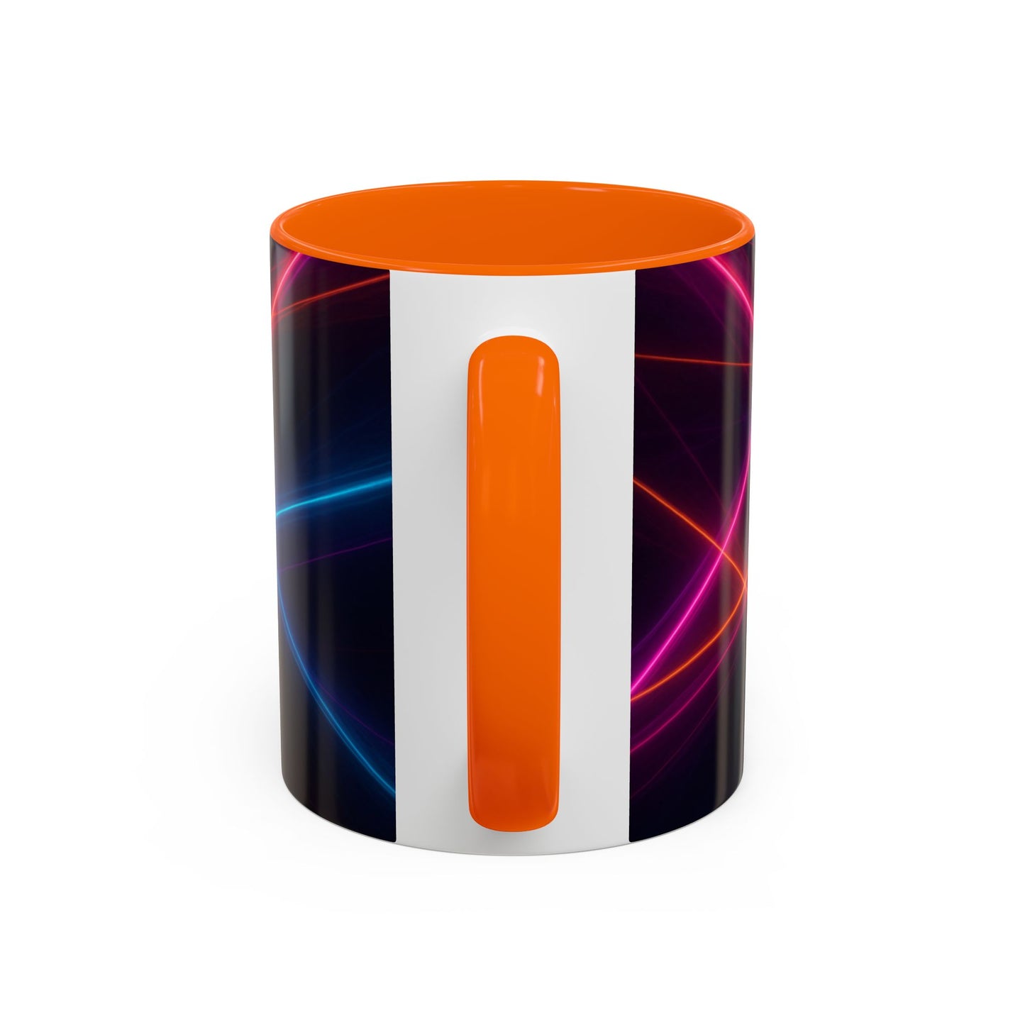 Neon Laser Abstract Mug – Vibrant Full-Wrap Art Coffee Cup
