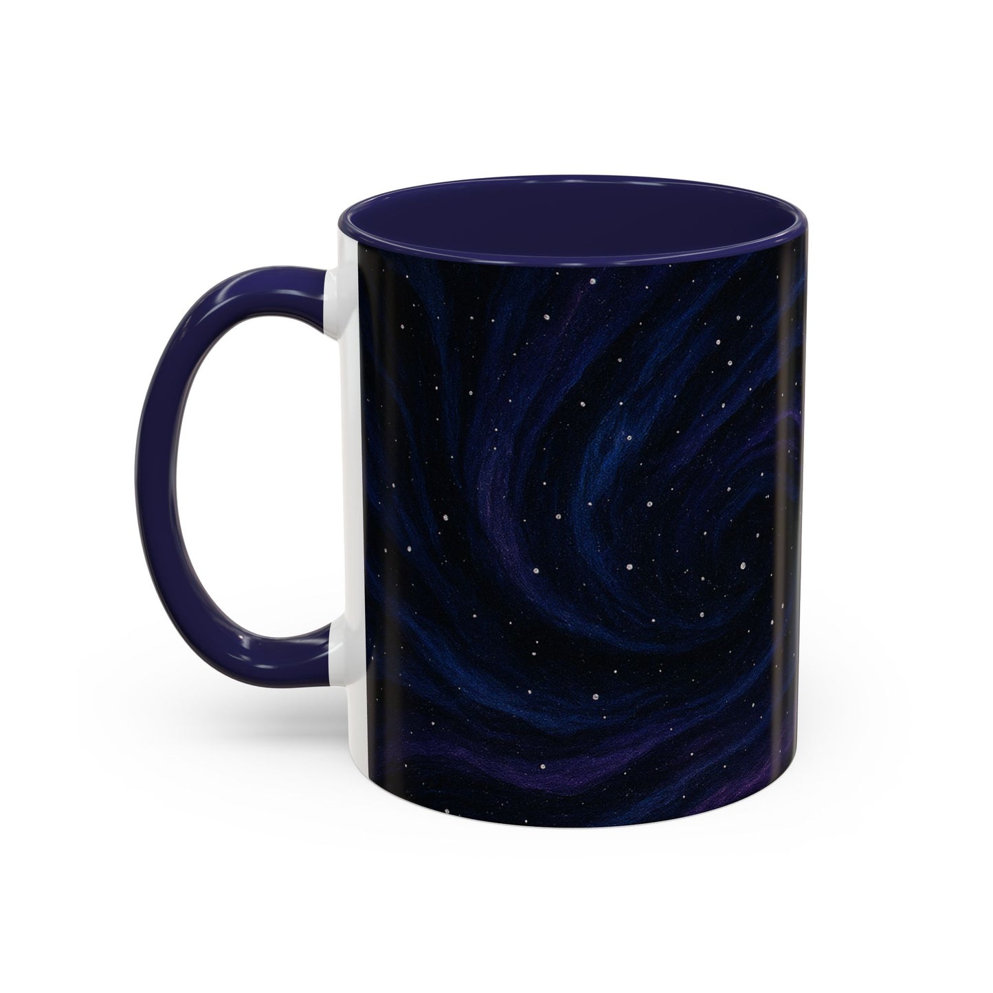 Stellar Drift Abstract Mug – Deep Space Swirl Full-Wrap