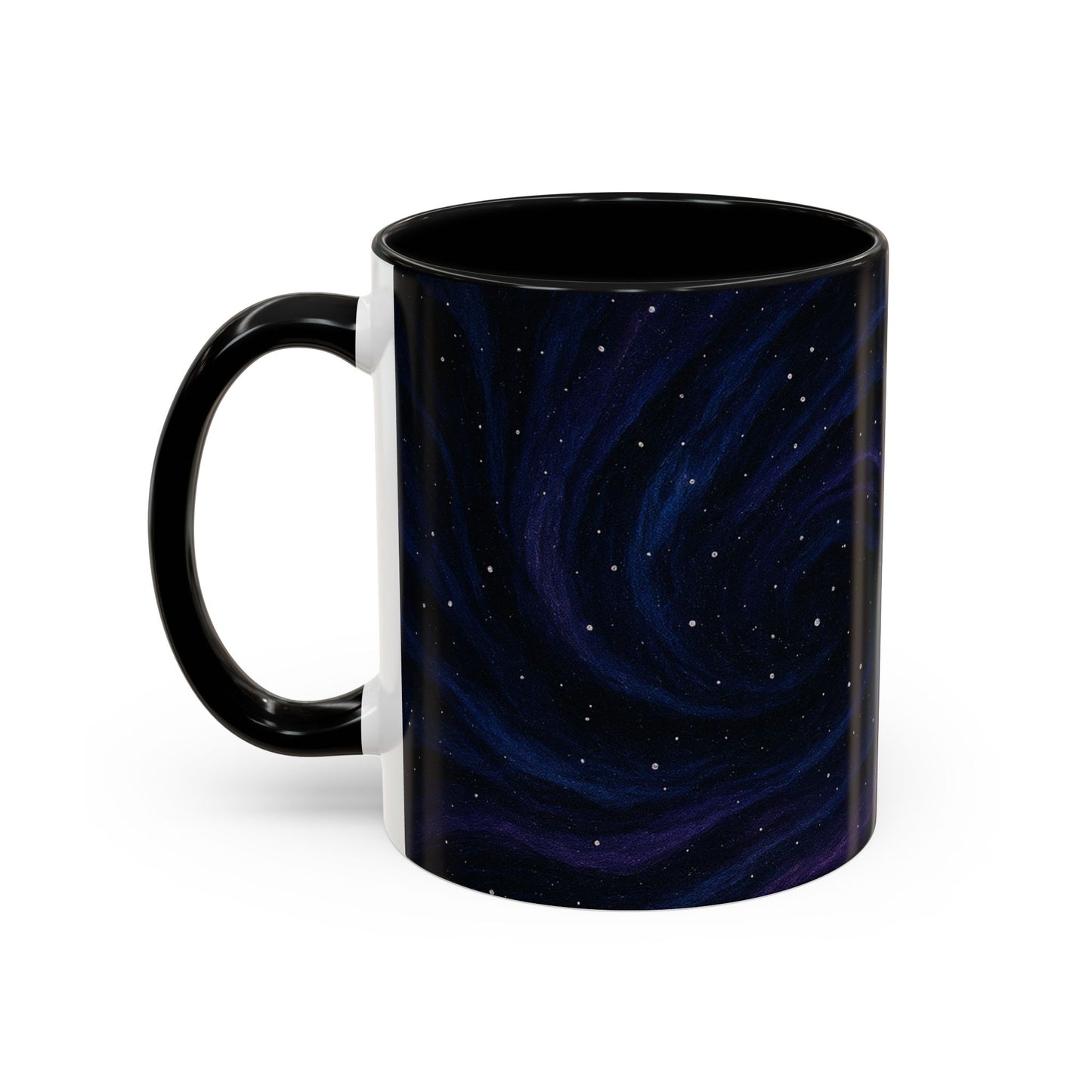 Stellar Drift Abstract Mug – Deep Space Swirl Full-Wrap
