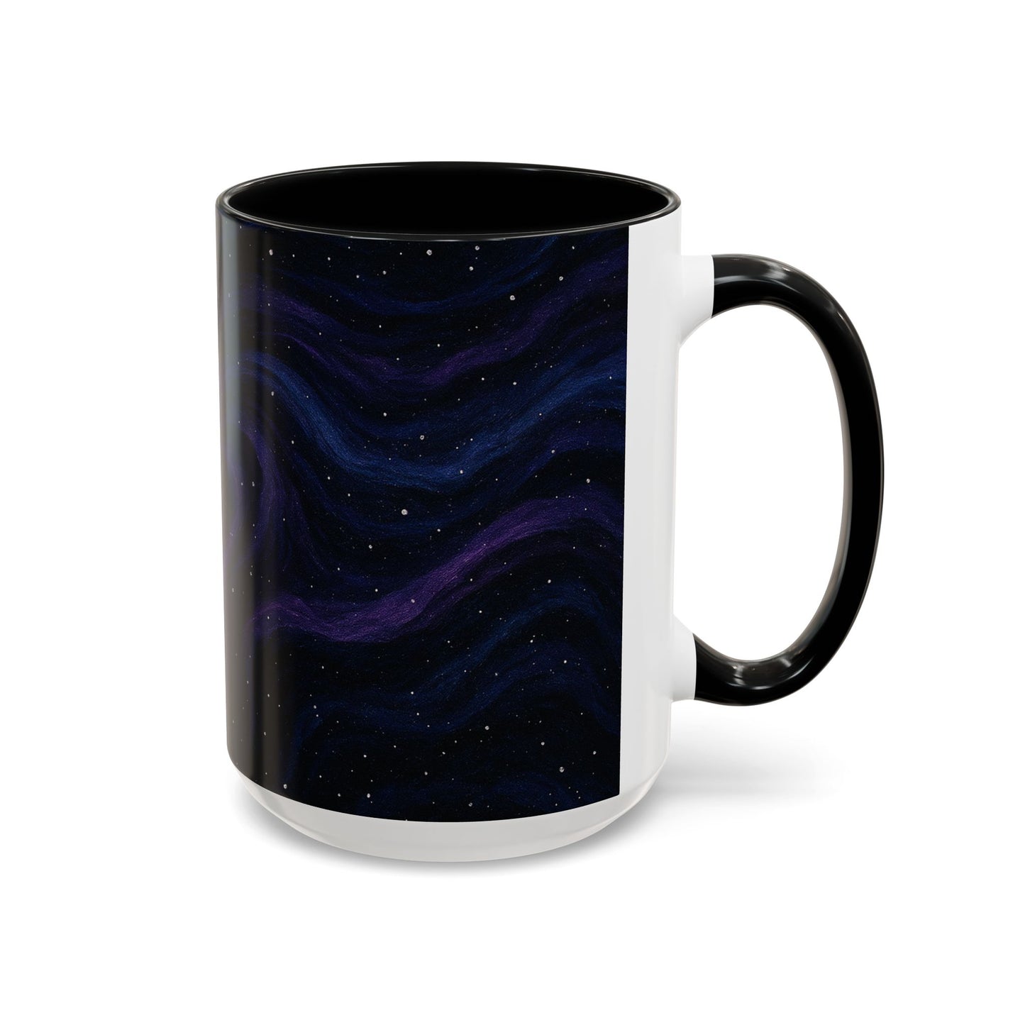 Stellar Drift Abstract Mug – Deep Space Swirl Full-Wrap