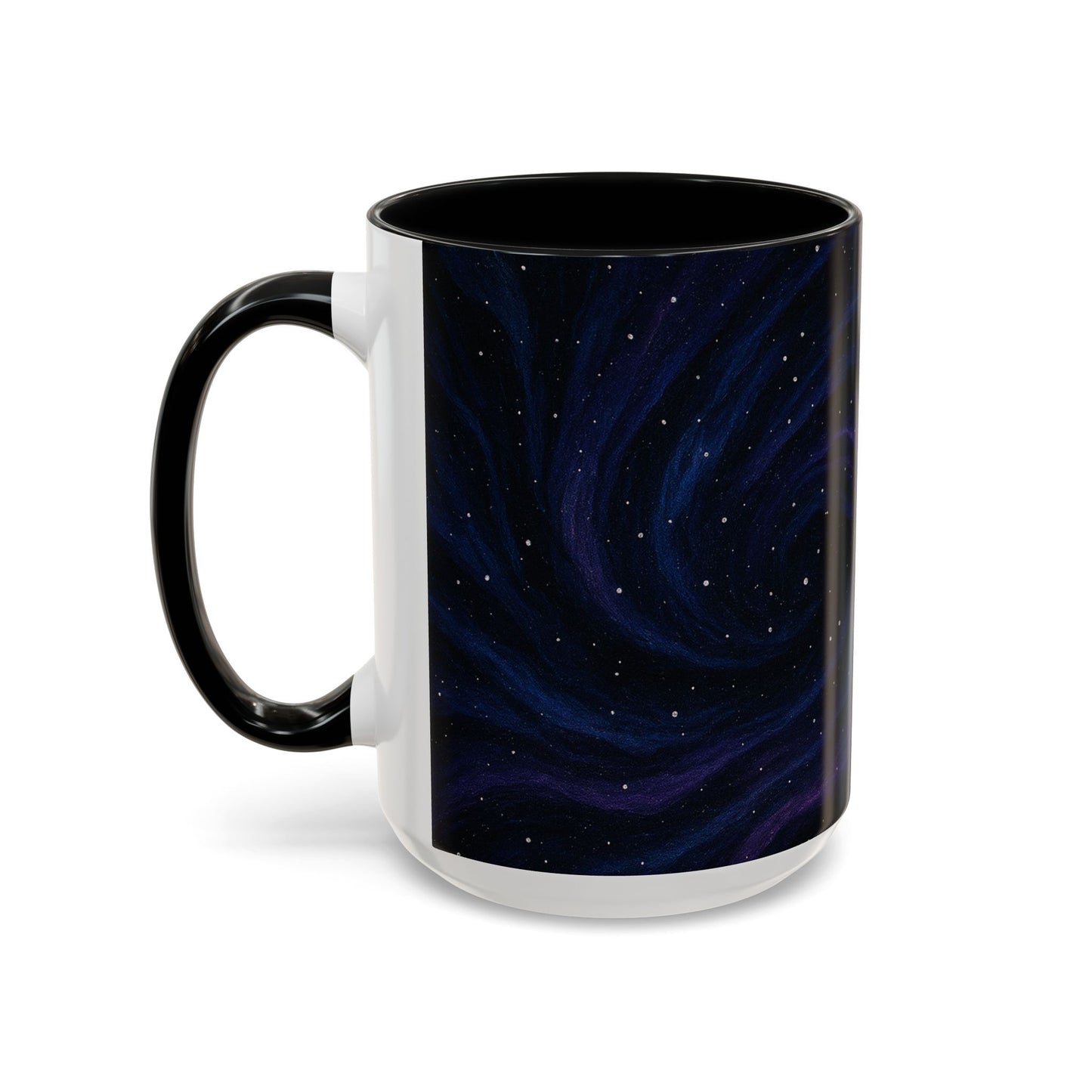 Stellar Drift Abstract Mug – Deep Space Swirl Full-Wrap