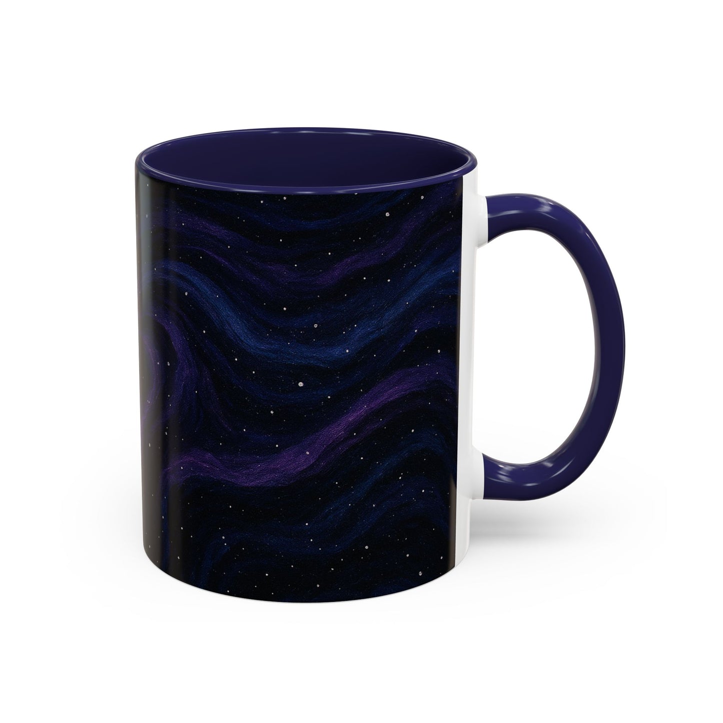 Stellar Drift Abstract Mug – Deep Space Swirl Full-Wrap