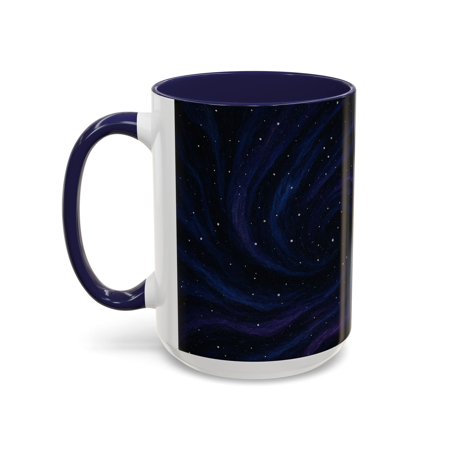 Stellar Drift Abstract Mug – Deep Space Swirl Full-Wrap