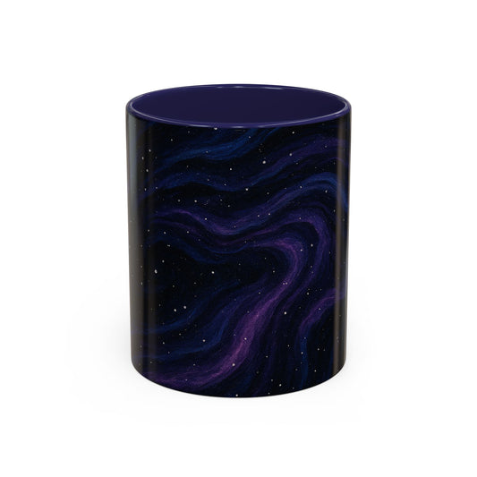 Stellar Drift Abstract Mug – Deep Space Swirl Full-Wrap