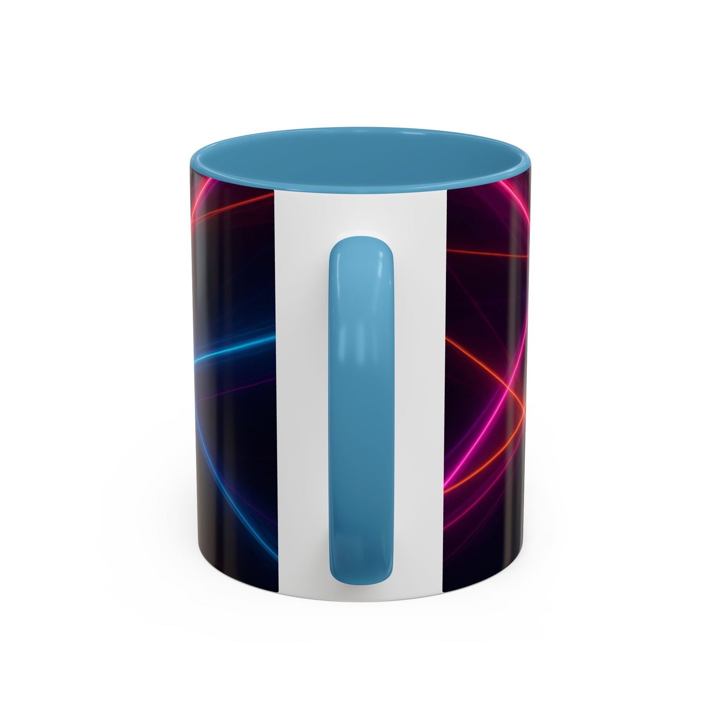 Neon Laser Abstract Mug – Vibrant Full-Wrap Art Coffee Cup