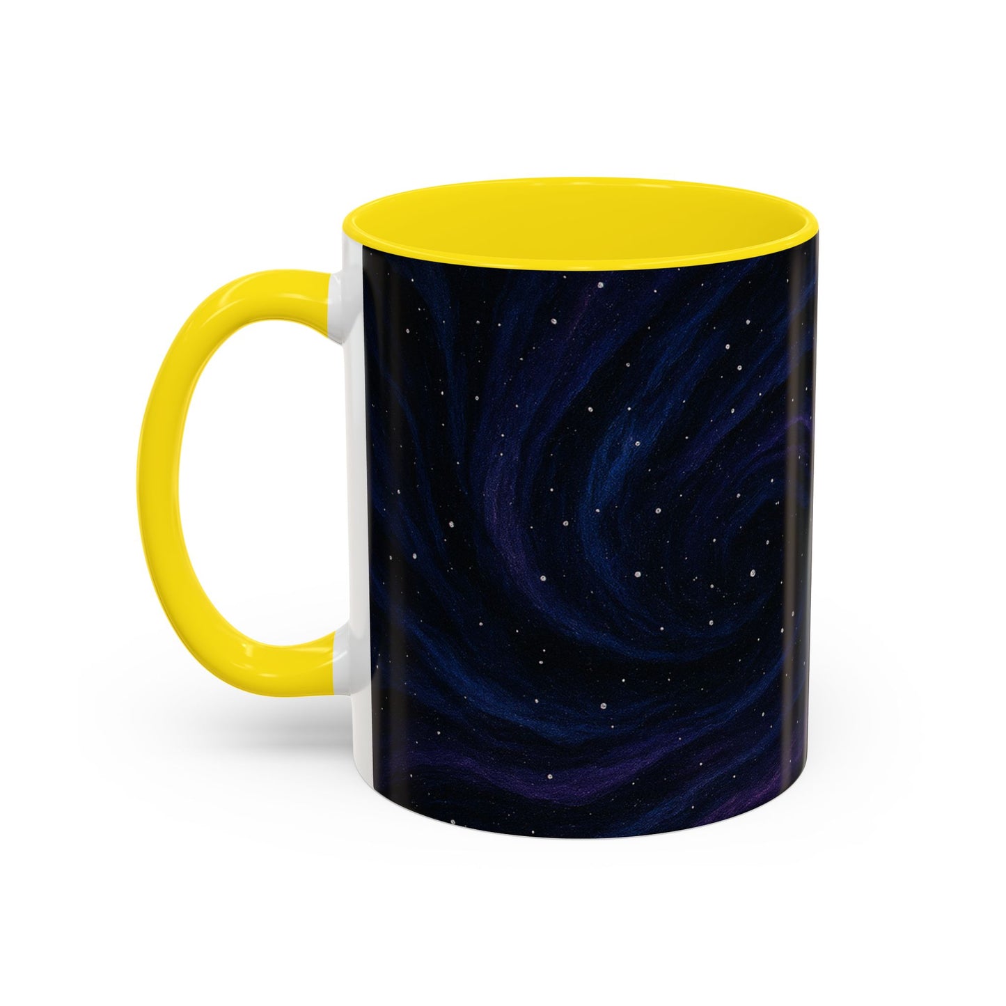 Stellar Drift Abstract Mug – Deep Space Swirl Full-Wrap
