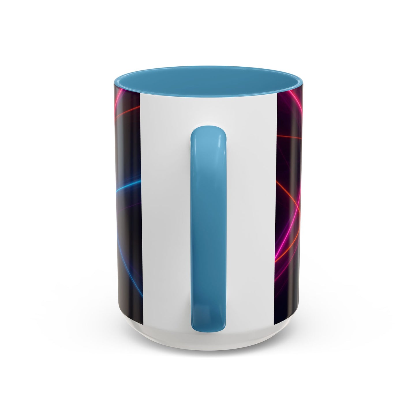 Neon Laser Abstract Mug – Vibrant Full-Wrap Art Coffee Cup