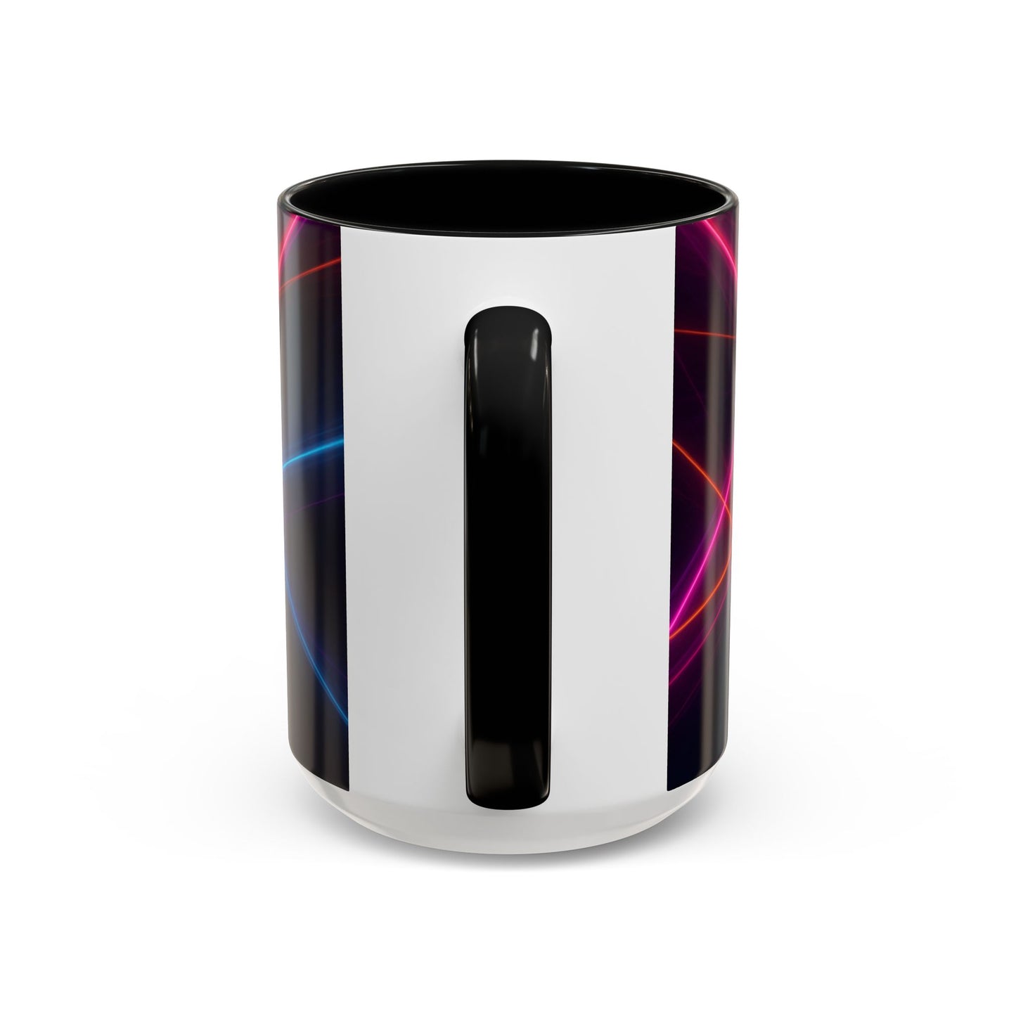 Neon Laser Abstract Mug – Vibrant Full-Wrap Art Coffee Cup
