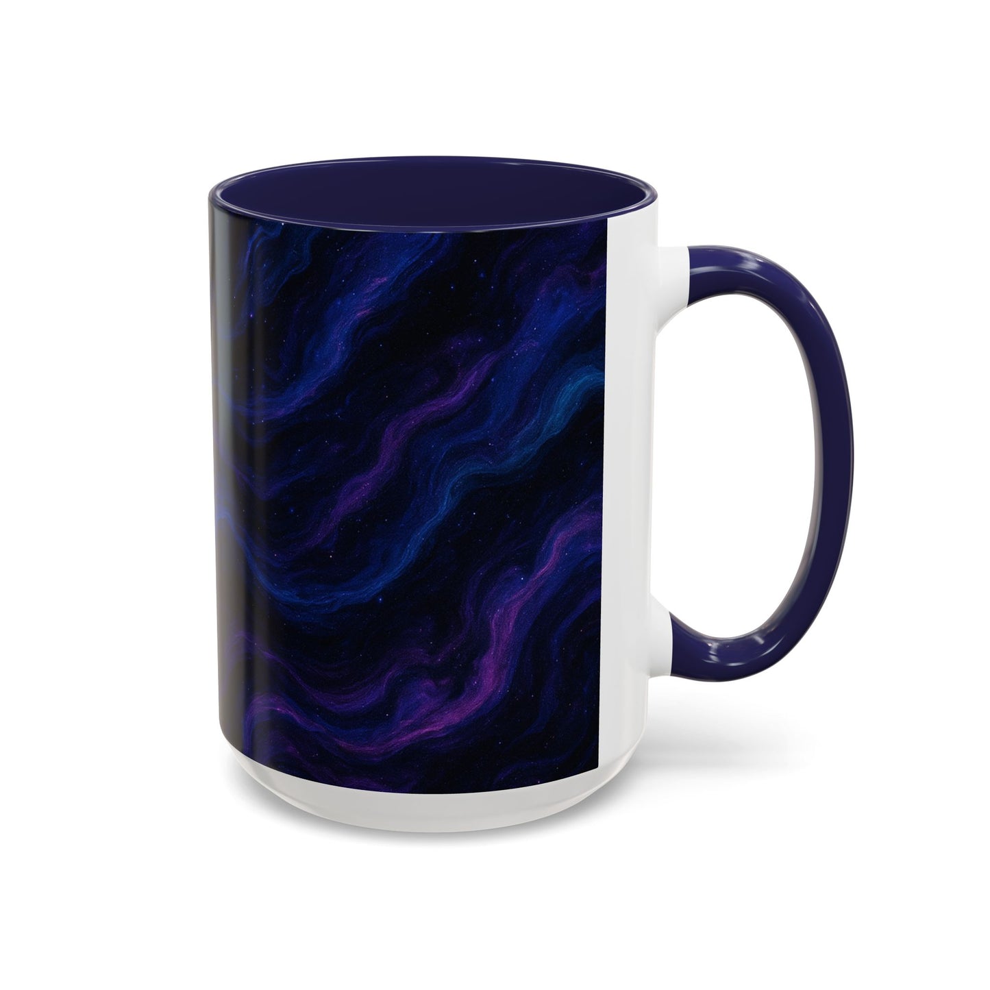 Cosmic Waves Abstract Mug – Galaxy Swirl Full-Wrap Design