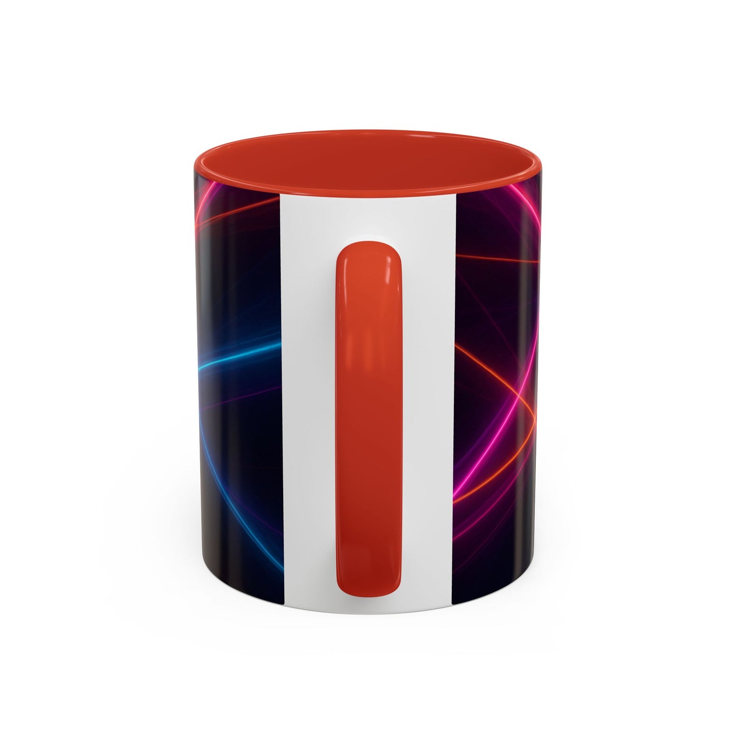 Neon Laser Abstract Mug – Vibrant Full-Wrap Art Coffee Cup