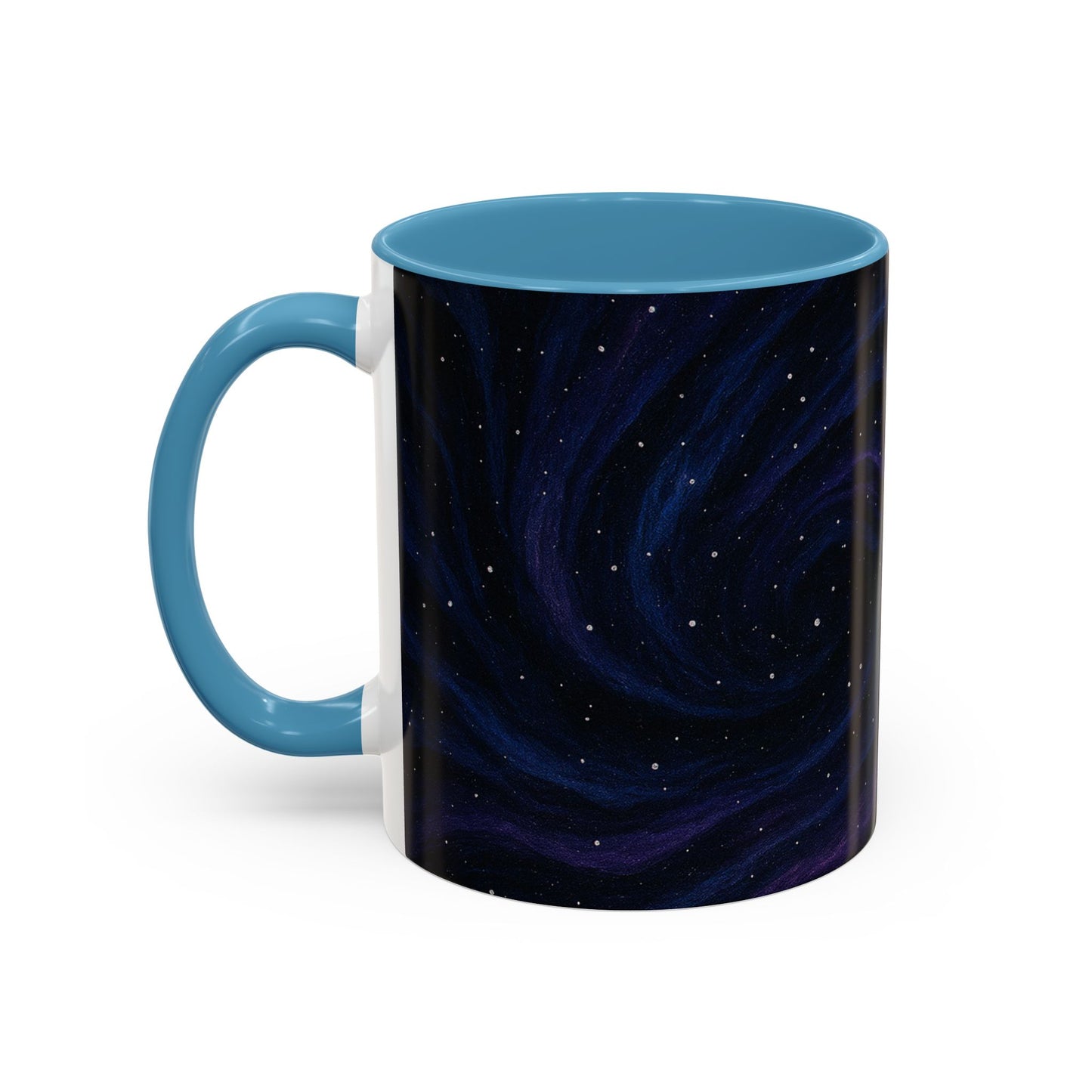 Stellar Drift Abstract Mug – Deep Space Swirl Full-Wrap